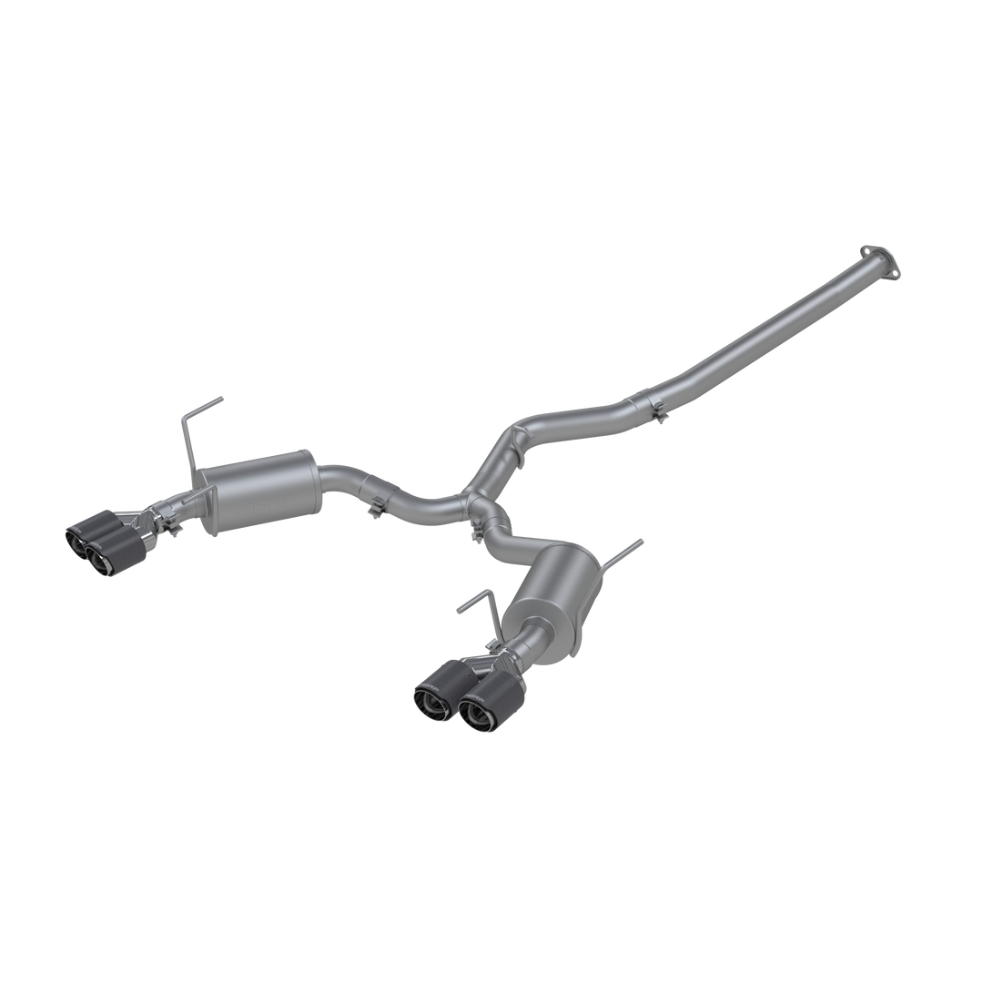 MBRP Armor Pro Subaru 3" Cat Back Exhaust Dual Split Rear-Quad Carbon Fiber Tips For 11-21 Subaru Impreza S48003CF