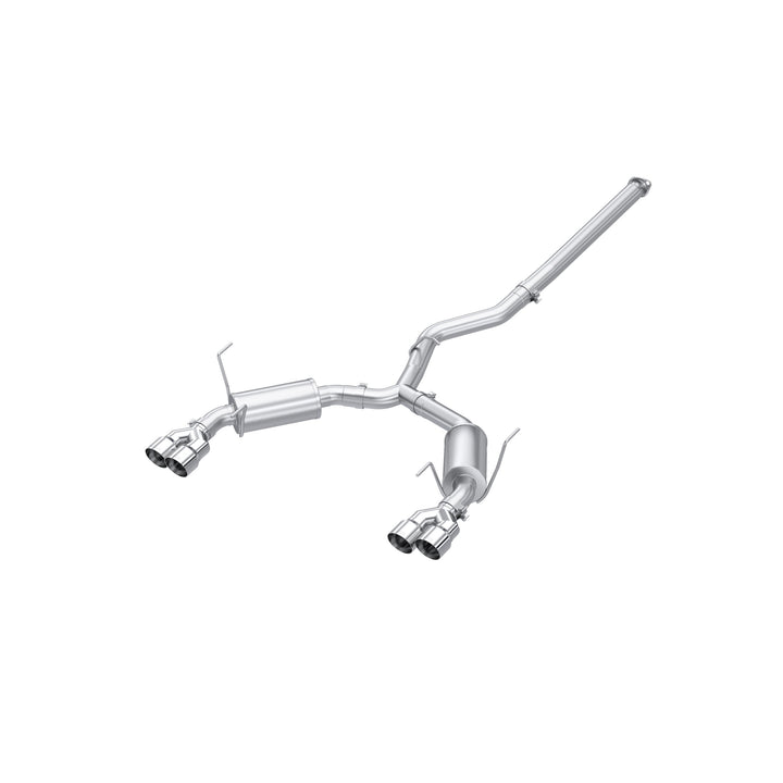 MBRP 22-Up Subaru WRX 2.4L T304 Stainless Steel 3" Cat-Back Dual Split Rear Quad Tips Street Profile S4807304