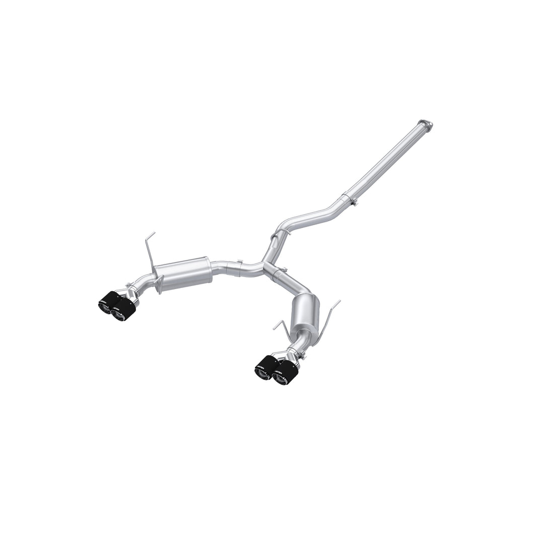 MBRP 22-Up Subaru WRX 2.4L T304 Stainless Steel 3" Cat-Back Dual Split Rear Quad Carbon Fiber Tips Street S48073CF
