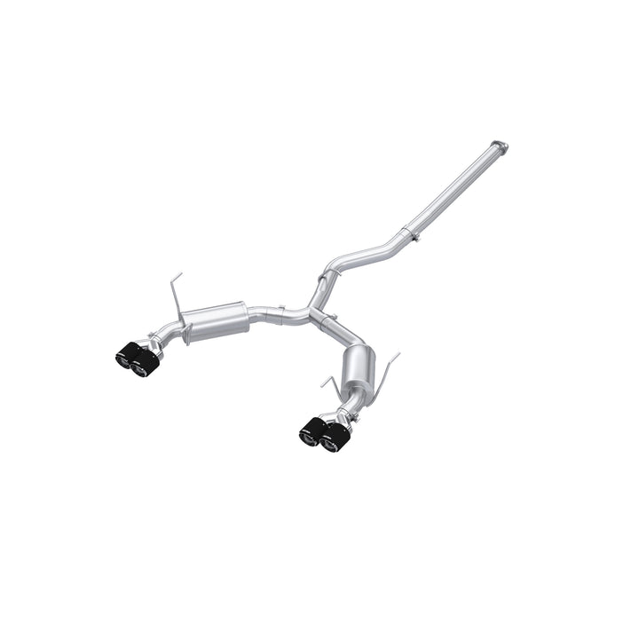 MBRP 22-Up Subaru WRX 2.4L T304 Stainless Steel 3" Cat-Back Dual Split Rear Quad Carbon Fiber Tips Street S48073CF