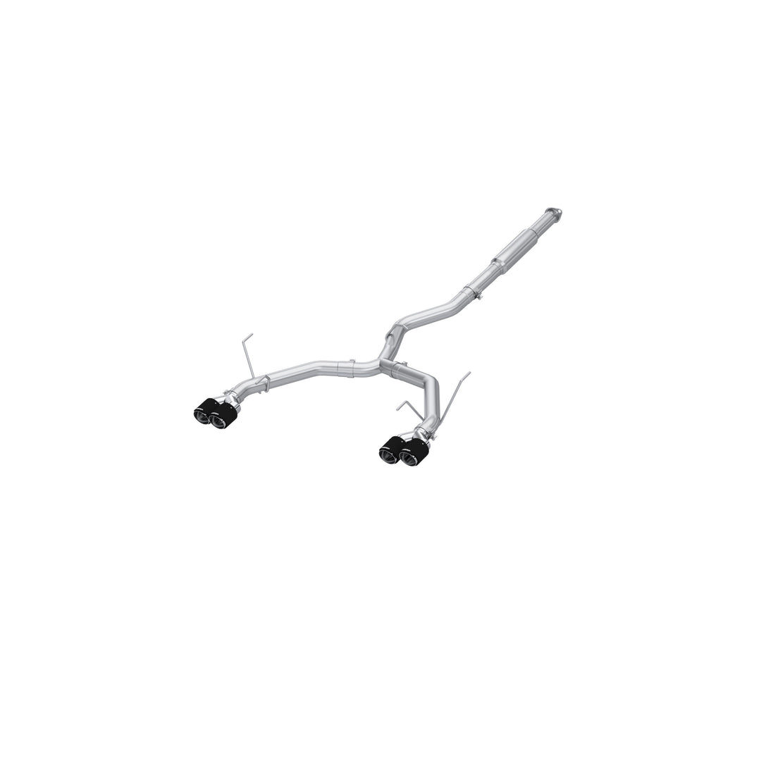 MBRP 23-Up Subaru WRX 2.4L T304 Stainless Steel 3" Cat-Back Dual Split Rear Quad Carbon Fiber Tips Race S48083CF