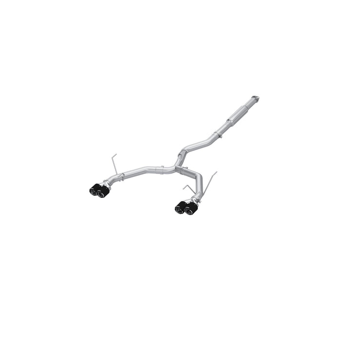 MBRP 23-Up Subaru WRX 2.4L T304 Stainless Steel 3" Cat-Back Dual Split Rear Quad Carbon Fiber Tips Race S48083CF