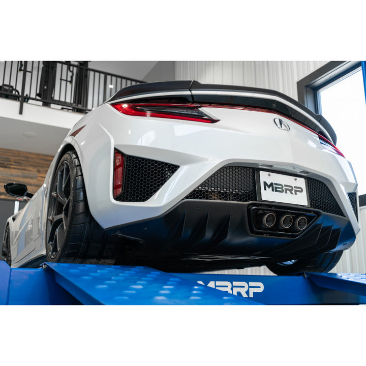 MBRP 17-22 Acura NSX Armor Pro 2.5" Cat Back Triple Rear Exit T304 Stainless Steel with Carbon Fiber Tips S49003CF