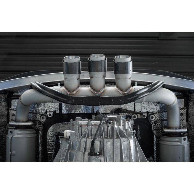 MBRP 17-22 Acura NSX Armor Pro 2.5" Cat Back Triple Rear Exit T304 Stainless Steel with Carbon Fiber Tips S49003CF