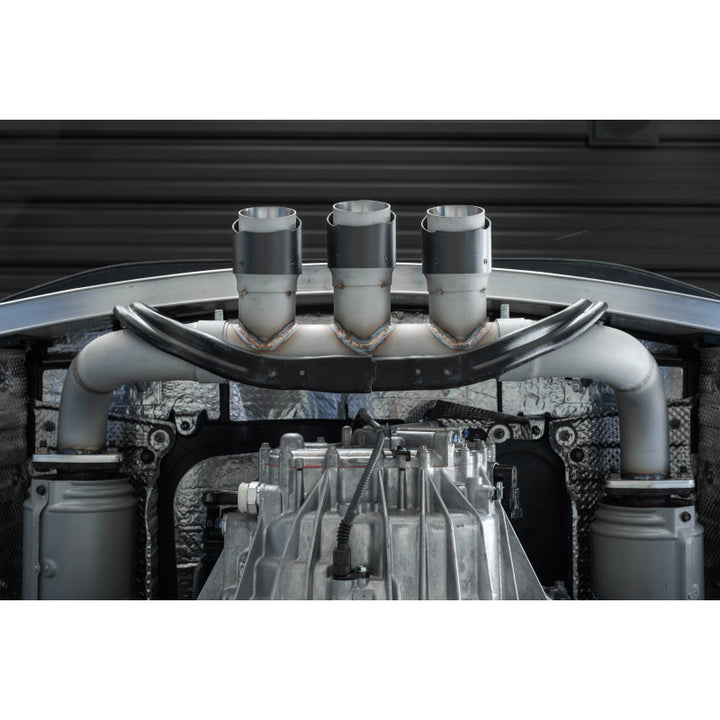 MBRP 17-22 Acura NSX Armor Pro 2.5" Cat Back Triple Rear Exit T304 Stainless Steel with Carbon Fiber Tips S49003CF