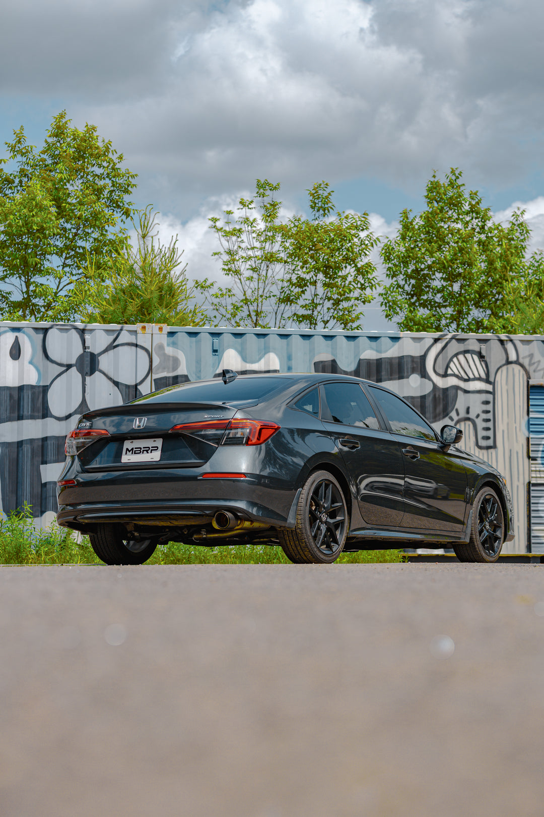 MBRP 22-Up Honda Civic, Sedan Sport 2.0L Armor Pro 2.5" Cat-Back Exhaust with CF Tip, Tour Profile S49053CF