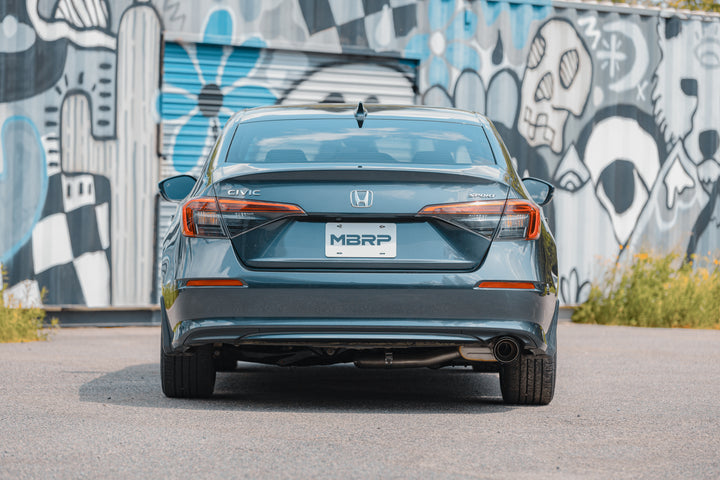 MBRP 22-Up Honda Civic, Sedan Sport 2.0L Armor Lite 2.5" Cat-Back Exhaust with Tip, Tour Profile S4905AL