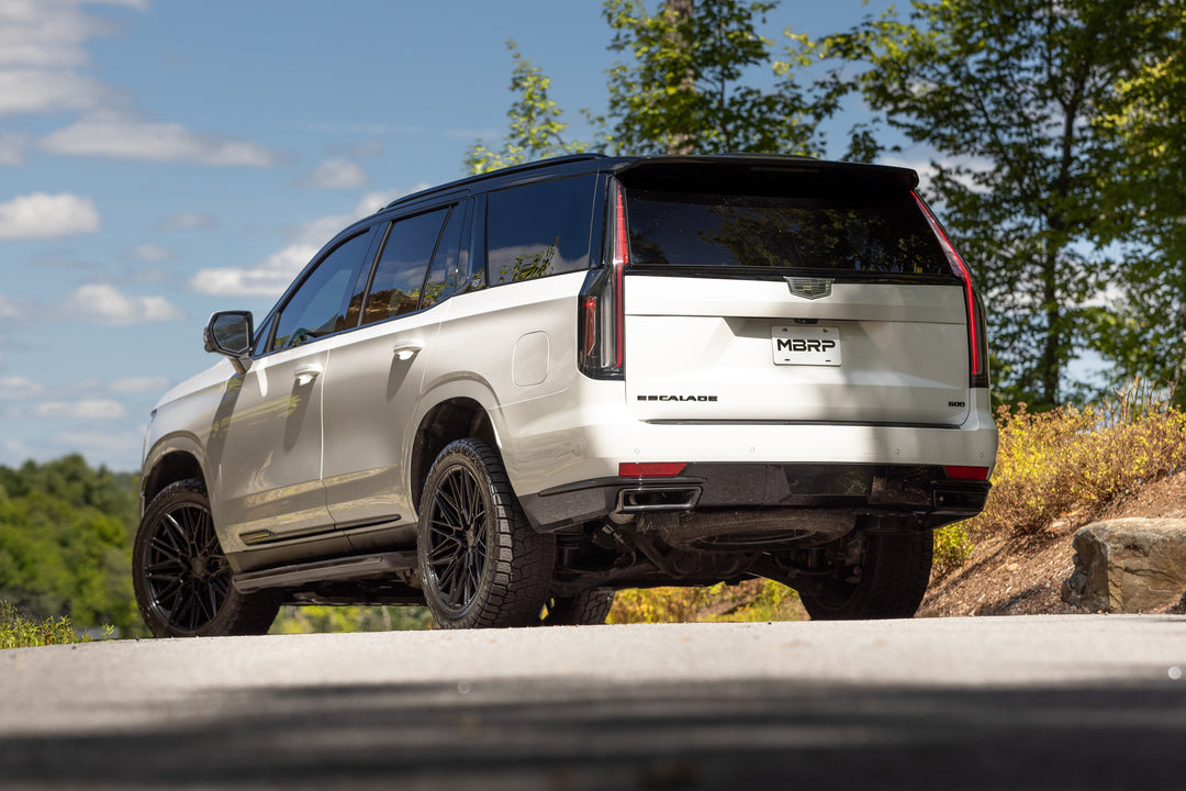MBRP 21-Up Cadillac Escalade 6.2L Armor Pro 3" Cat-Back, 2.5" Dual Split Rear Exhaust S5007304