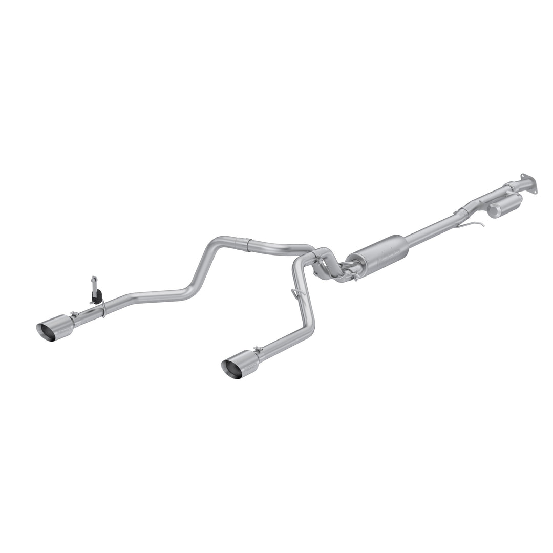 MBRP 2019-Up Silverado/Sierra 1500 2.7L Armor Pro T304 Stainless Steel 3" Cat-Back, 2.5" Dual Split Rear S5021304