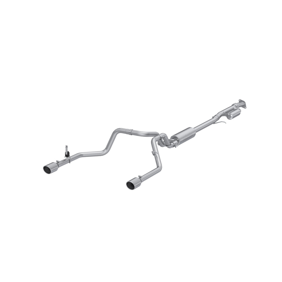 MBRP 2019-up Silverado/Sierra 1500 2.7L Armor Lite Aluminized Steel 3" Cat-Back, 2.5" Dual Split Rear Exit S5021AL