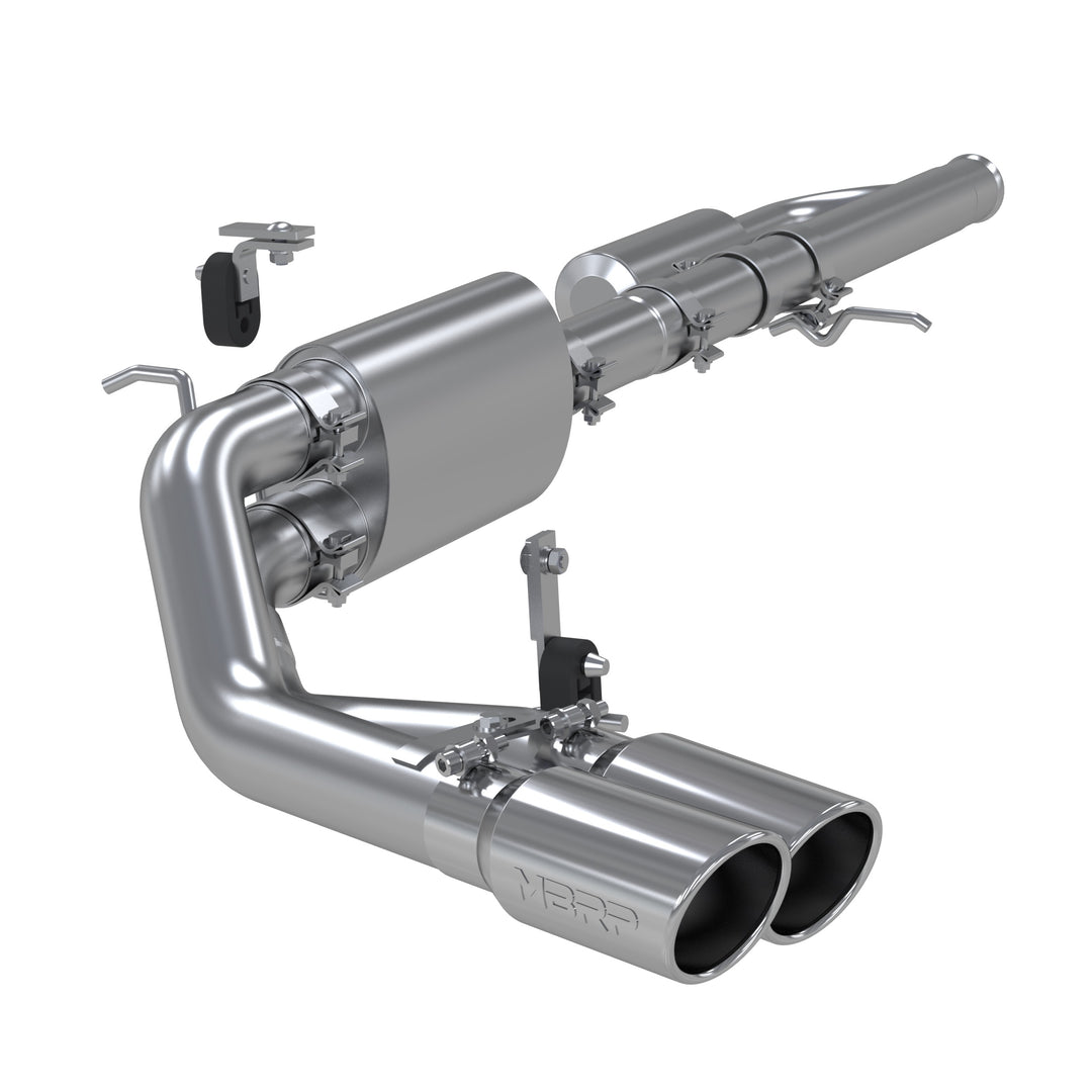 MBRP 3" Cat Back Exhaust System Pre-Axle Dual Outlet Aluminized Steel For 09-18 Silverado/Sierra 1500 S5081AL