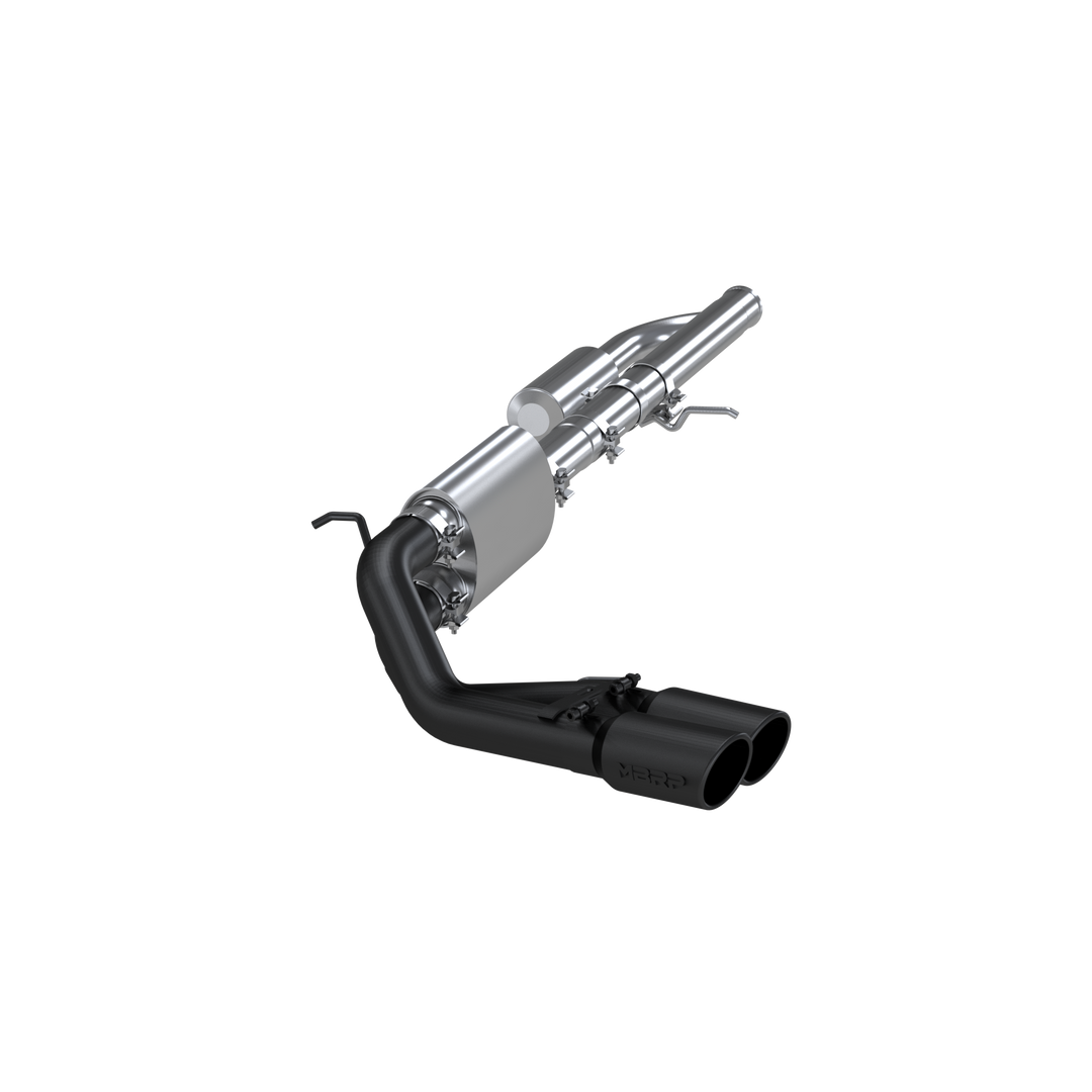 MBRP 3" Cat Back Exhaust System Pre-Axle Dual Outlet Black Coated For 09-18 Silverado/Sierra 1500 S5081BLK