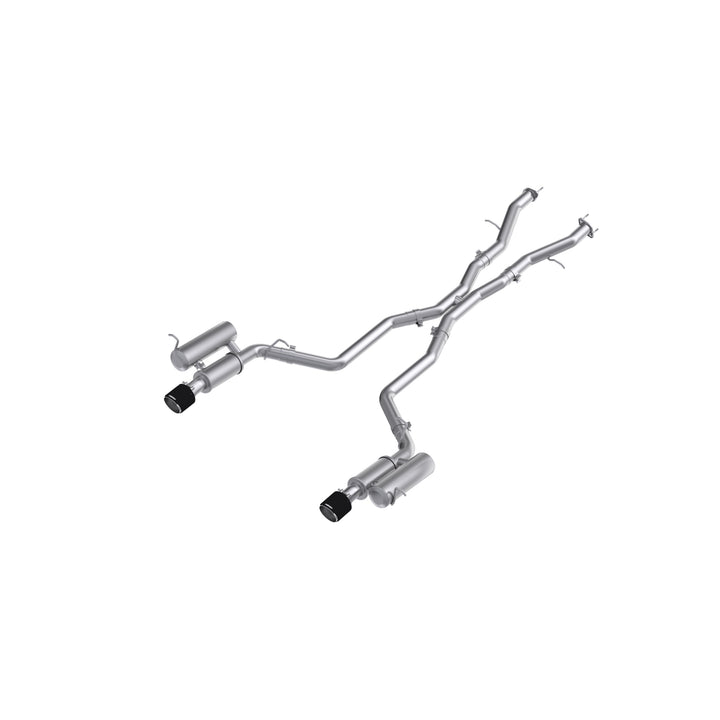 MBRP 11-Up Dodge Durango 5.7L, Armor Pro 3" Cat-Back Dual Split Rear with CF Tips, Street Profile S51073CF