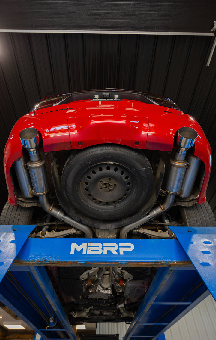 MBRP 11-Up Dodge Durango 5.7L, Armor Pro 3" Cat-Back Dual Split Rear with CF Tips, Street Profile S51073CF