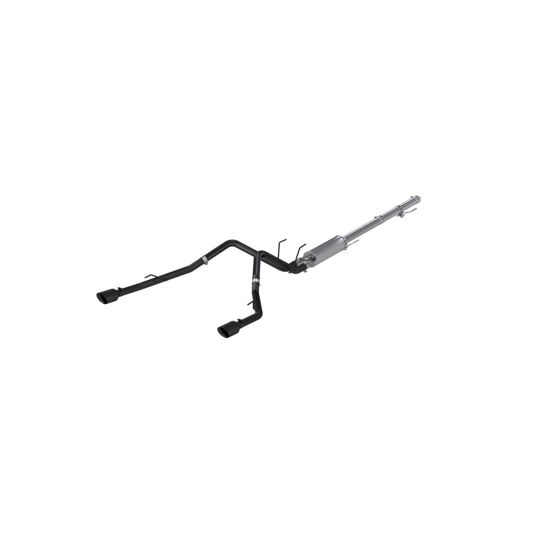 MBRP Cat Back Exhaust Dual Split Rear Black Coated Through Stock Bumper For 09-18 RAM 1500 5.7L 19-24 RAM S5146BLK