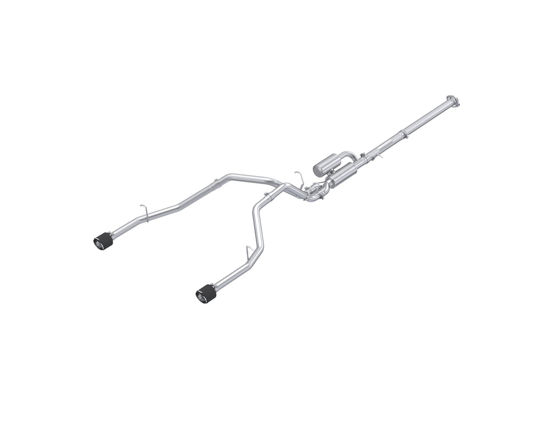 MBRP 2025-Up Ram 1500 3.0L SST SO Armor Pro 3" Cat-back 2.5" Dual Split Rear Exhaust with Carbon Fiber S51563CF