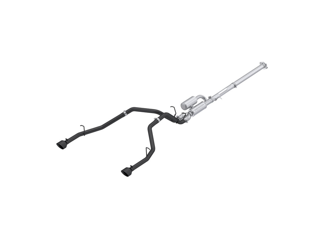 MBRP 2025-Up Ram 1500 3.0L SST SO Armor BLK 3" Cat-back 2.5" Dual Split Rear Exhaust with Black Tips S5156BLK