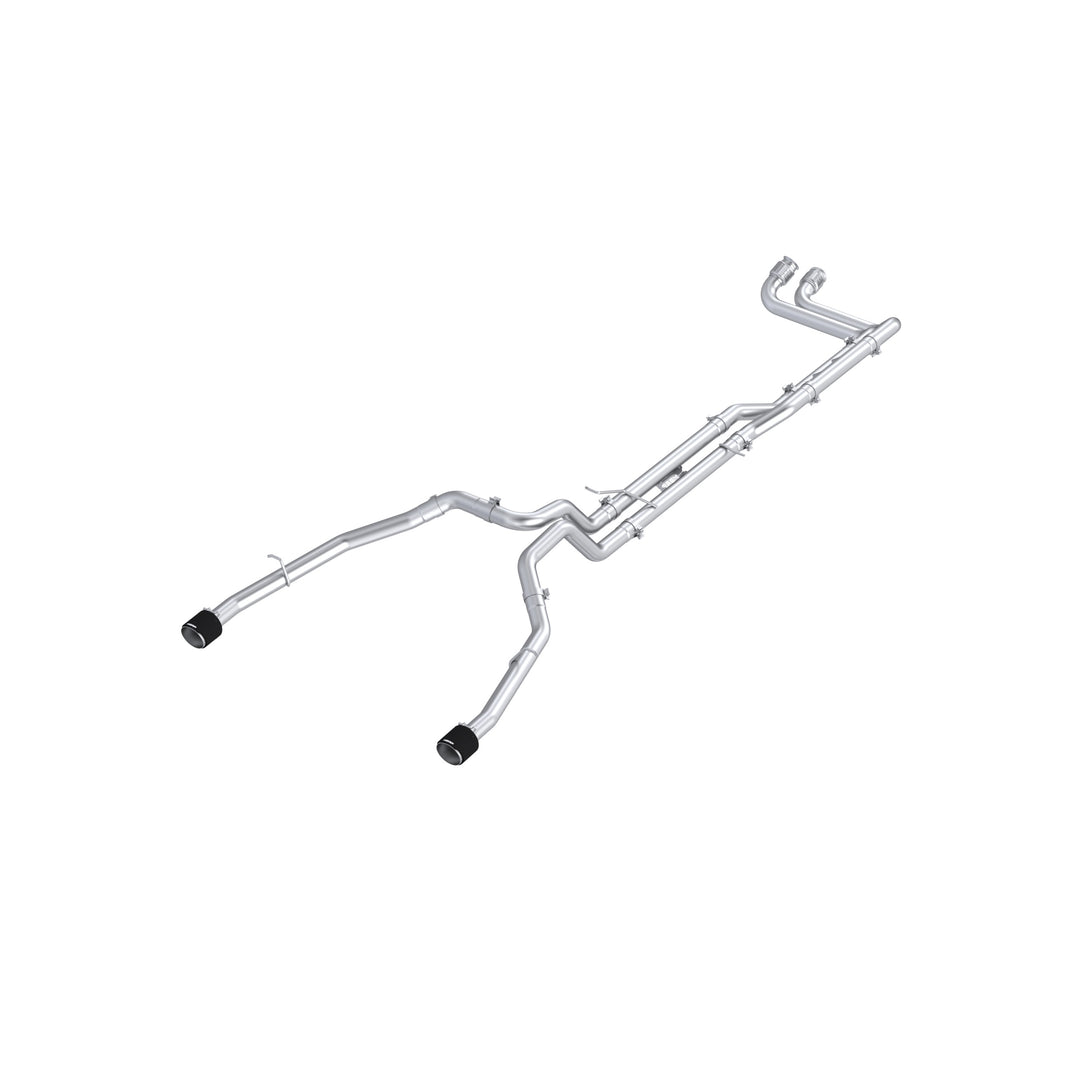 MBRP 2025-UP Ram 1500 RHO 3.0L HO, Armor Pro 3" Cat-Back Dual Split Rear with Carbon Fiber Tips S51573CF