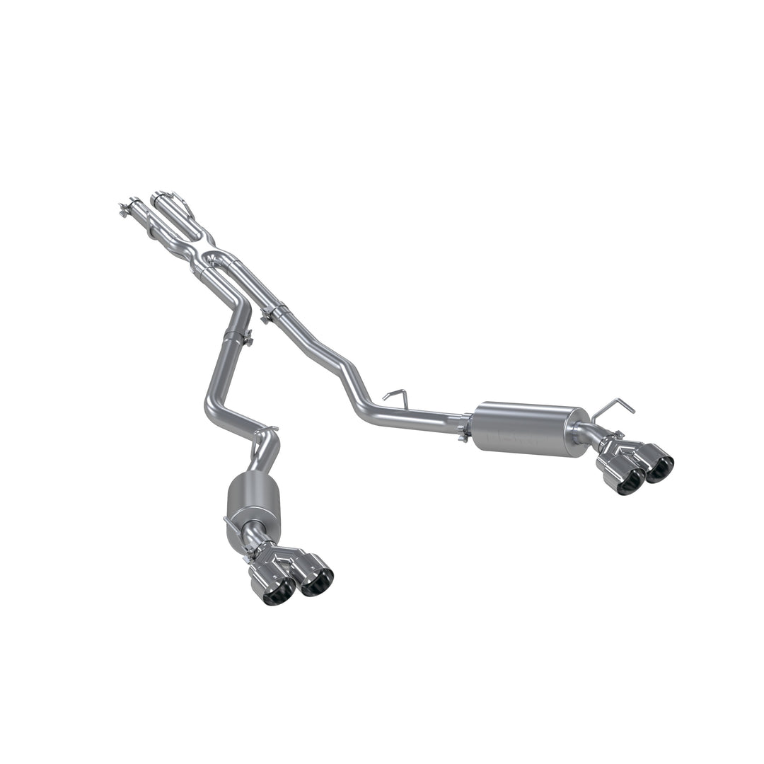 MBRP Cat-Back 2.5" Dual Rear Quad Tips Aluminized Steel 20-Up Explorer/Aviator S5205AL