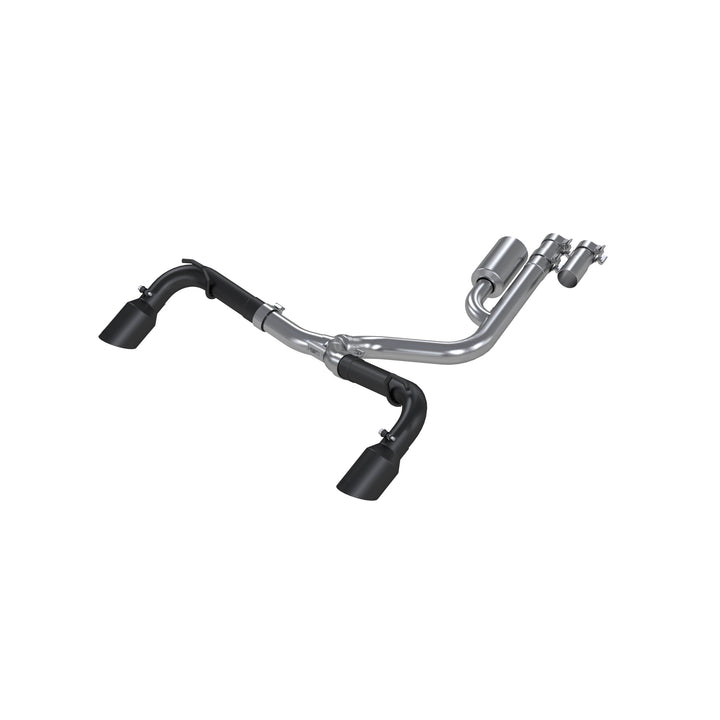 MBRP 21-24 Ford Bronco Sport 2.0L EcoBoost Black Coated Aluminized Steel 2.5" Resonator-Back Dual Split S5207BLK