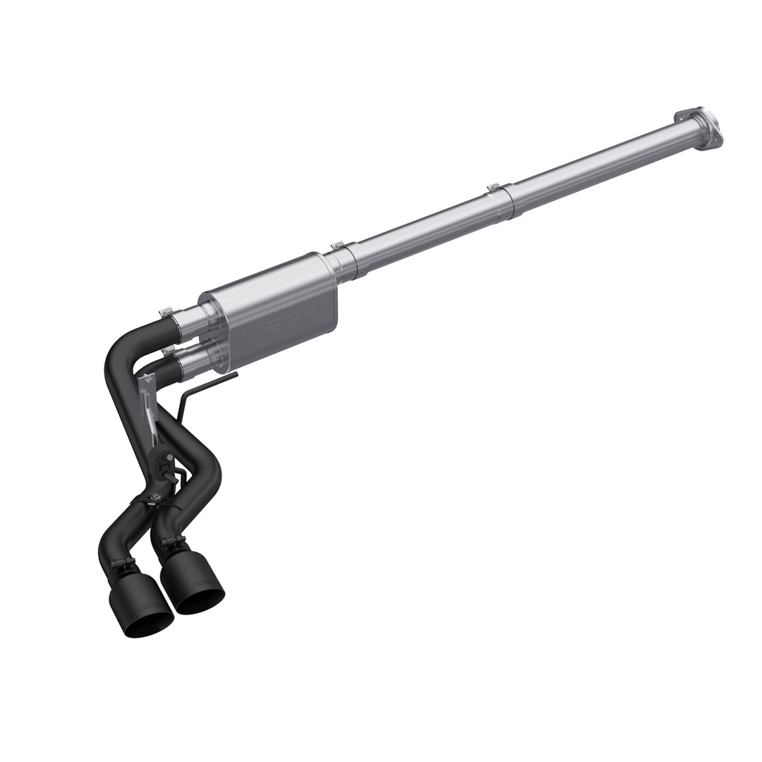 MBRP 3" Cat-Back 2.5" Dual Pre-Axle (Race Profile) Black Coated 21-Up F-150 S5217BLK