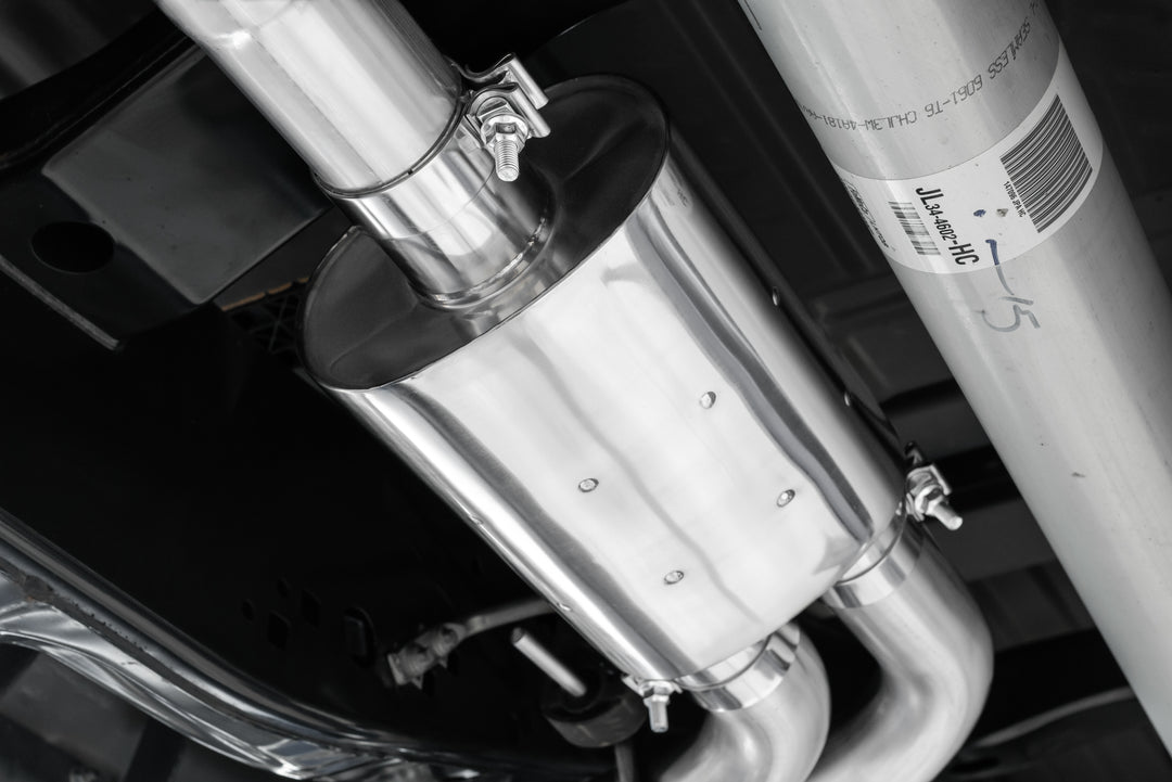 MBRP 3" Cat Back Exhaust System Pre-Axle Dual Outlet Black Coated Street Version For 15-20 Ford F-150 S5262BLK