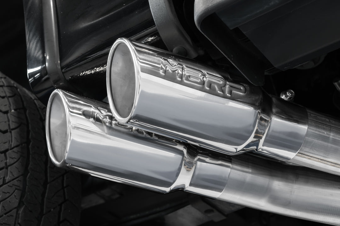 MBRP 3" Cat Back Exhaust System Pre-Axle Dual Outlet Black Coated Street Version For 15-20 Ford F-150 S5262BLK