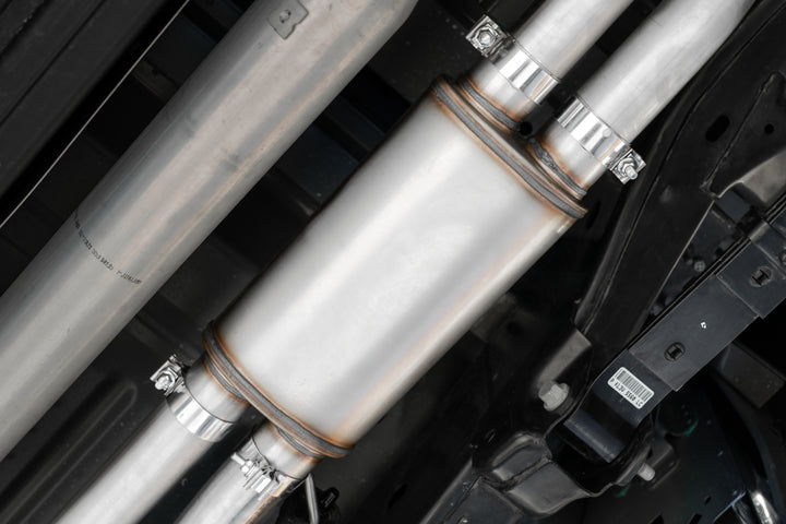 MBRP 3" Exhaust Resonator Back Dual Rear Exit T409 Stainless Steel For 17-20 Ford F-150 Raptor 3.5L S5264409