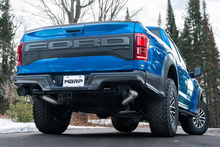 MBRP 3" Exhaust Resonator Back Dual Rear Exit T409 Stainless Steel For 17-20 Ford F-150 Raptor 3.5L S5264409
