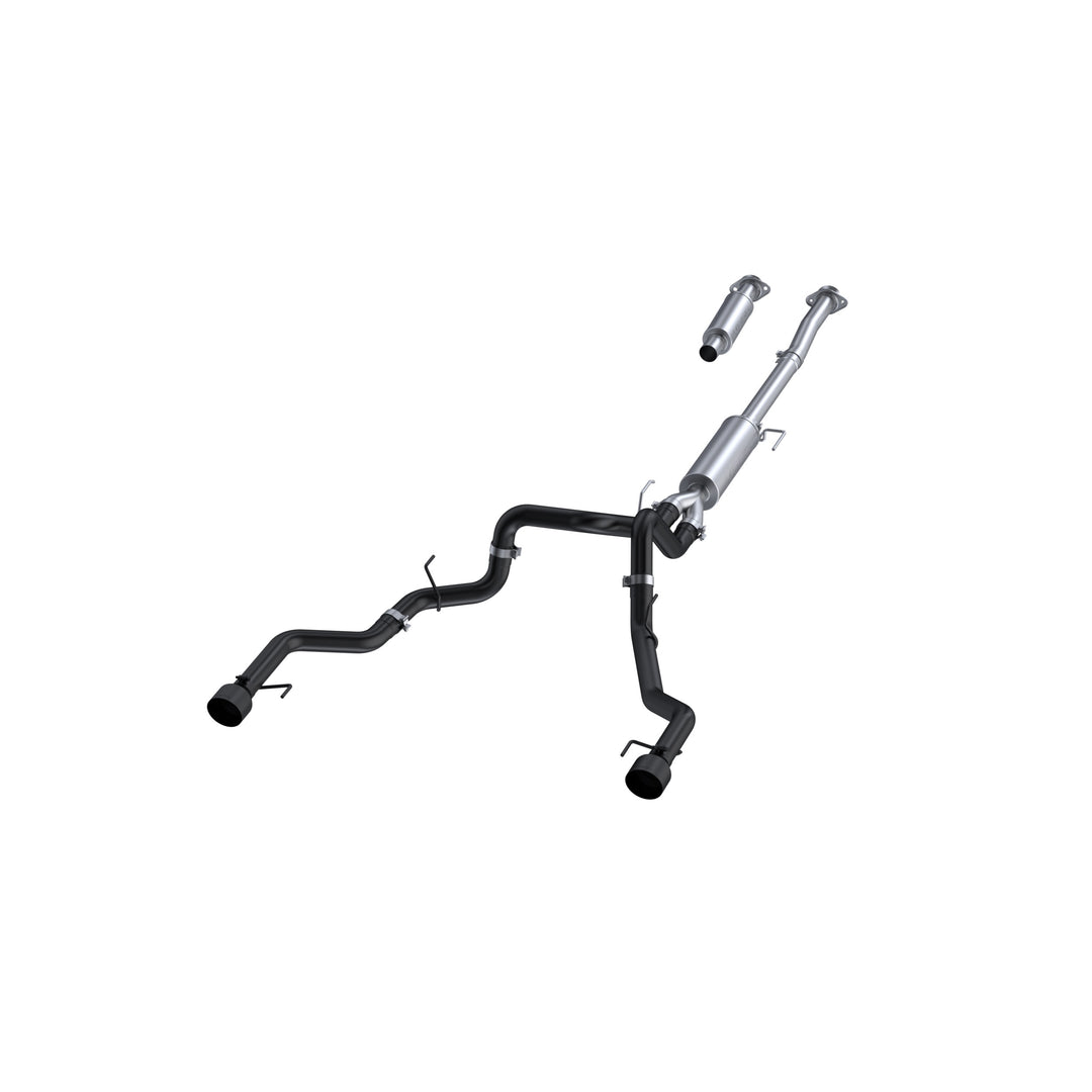 MBRP 2021-Up Ford F-150 Tremor and 2022-Up Ford F-150 Black-Coated Aluminized Steel 3" Cat-Back Dual Rear S5268BLK