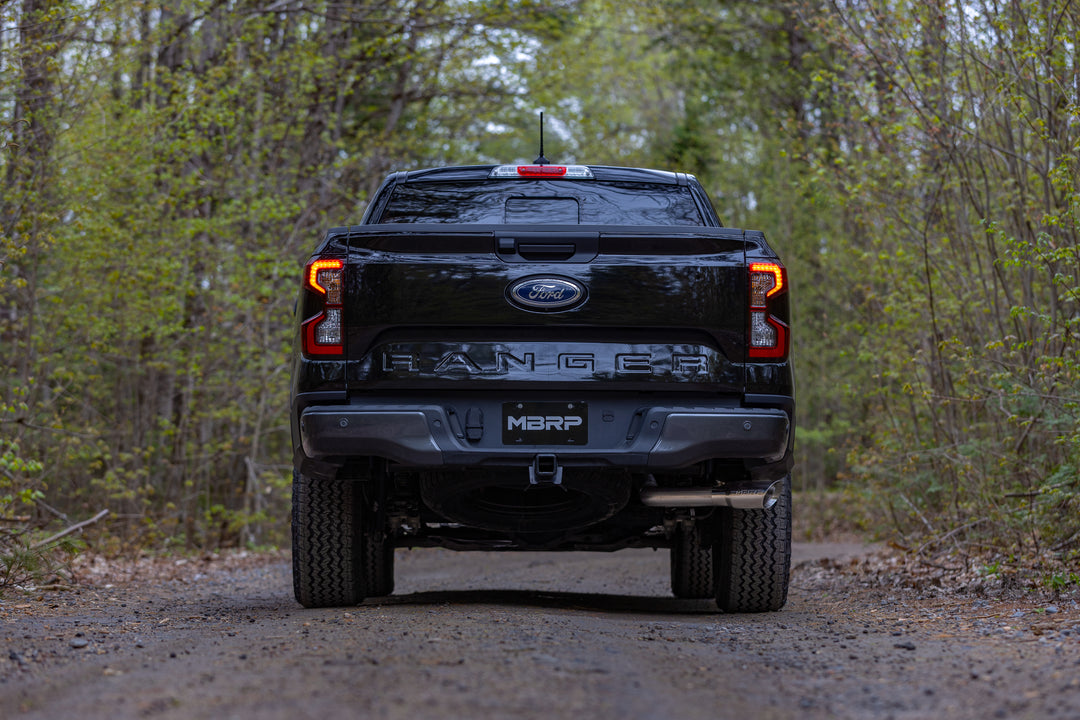 MBRP 2024 Ford Ranger 2.3L Ecoboost Armor Lite Aluminized Steel 3" Cat-Back Single Side Exit with Polished S5269AL
