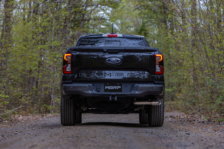 MBRP 2024 Ford Ranger 2.3L Ecoboost Armor Lite Aluminized Steel 3" Cat-Back Single Side Exit with Polished S5269AL