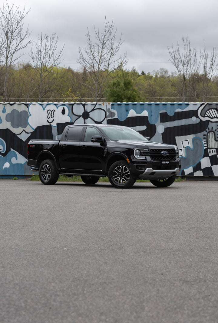 MBRP 2024 Ford Ranger 2.3L Ecoboost Armor BLK Black-Coated Aluminized Steel 3" Cat-Back Single Side Exit S5269BLK