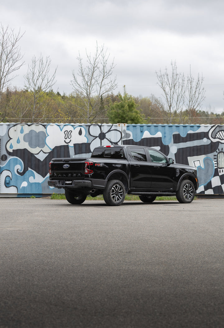 MBRP 2024 Ford Ranger 2.3L Ecoboost Armor BLK Black-Coated Aluminized Steel 3" Cat-Back Single Side Exit S5269BLK