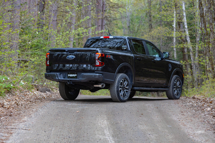 MBRP 2024 Ford Ranger 2.3L Ecoboost Armor BLK Black-Coated Aluminized Steel 3" Cat-Back Single Side Exit S5269BLK