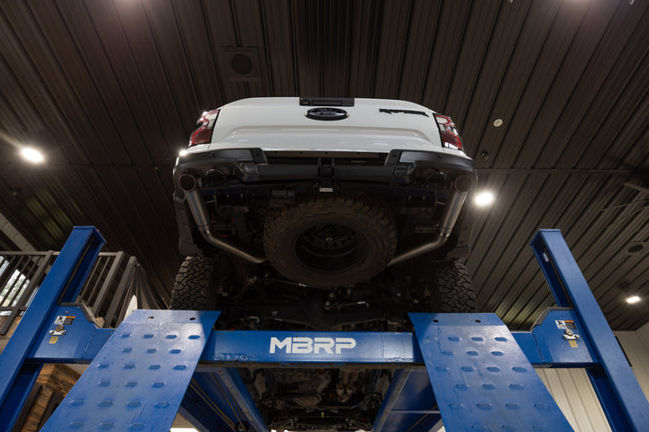 MBRP 24-Up Ford Ranger Raptor 3.0L EcoBoost, Armor Pro 3" Axle-Back Dual Rear Turn-Down S5270304