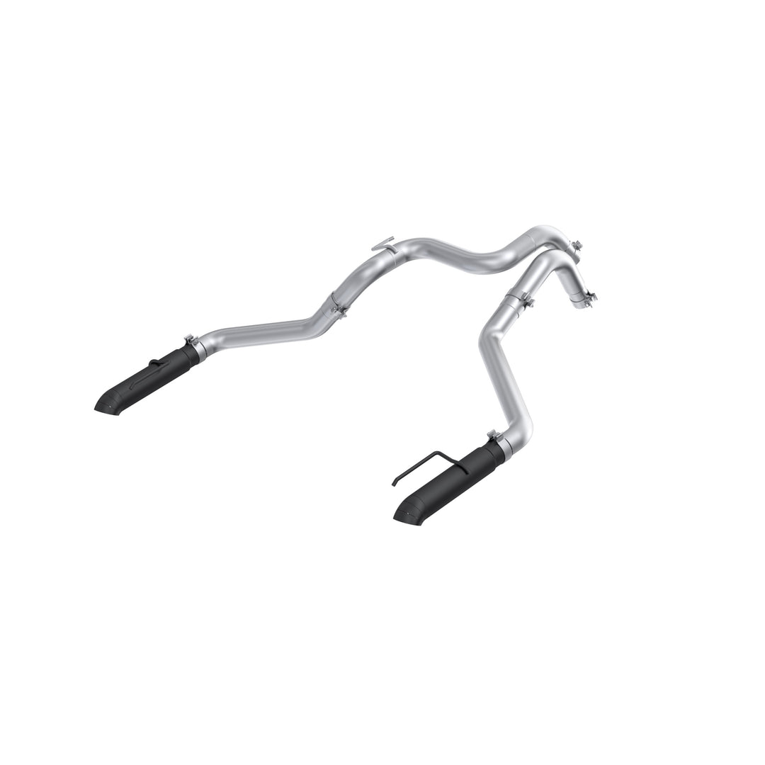 MBRP 24-Up Ford Ranger Raptor 3.0L EcoBoost, Armor BLK 3" Axle-Back Dual Rear Turn-Down S5270BLK