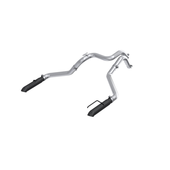 MBRP 24-Up Ford Ranger Raptor 3.0L EcoBoost, Armor BLK 3" Axle-Back Dual Rear Turn-Down S5270BLK