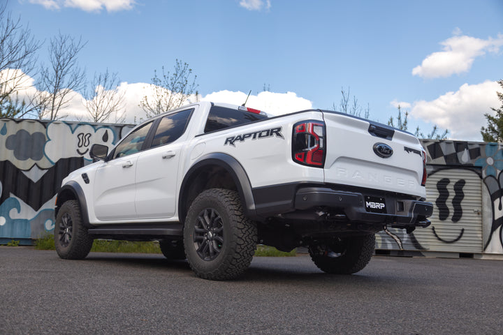 MBRP 24-Up Ford Ranger Raptor 3.0L EcoBoost, Armor BLK 3" Axle-Back Dual Rear Turn-Down S5270BLK