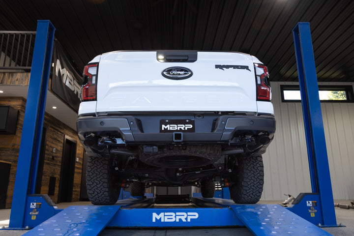 MBRP 24-Up Ford Ranger Raptor 3.0L EcoBoost, Armor BLK 3" Axle-Back Dual Rear Turn-Down S5270BLK
