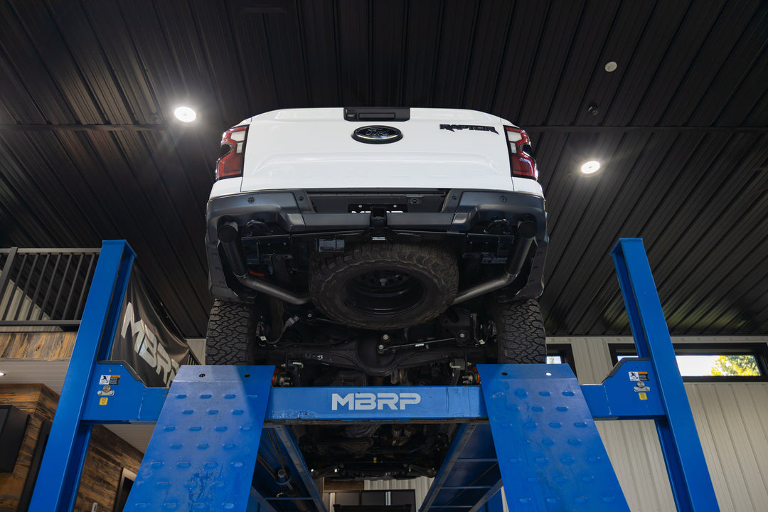 MBRP 24-Up Ford Ranger Raptor 3.0L EcoBoost, Armor BLK 3" Axle-Back Dual Rear Turn-Down S5270BLK