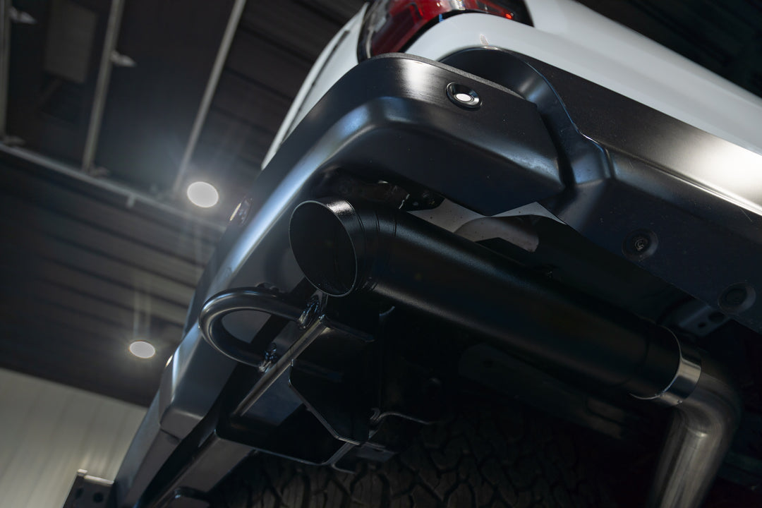 MBRP 24-Up Ford Ranger Raptor 3.0L EcoBoost, Armor BLK 3" Axle-Back Dual Rear Turn-Down S5270BLK