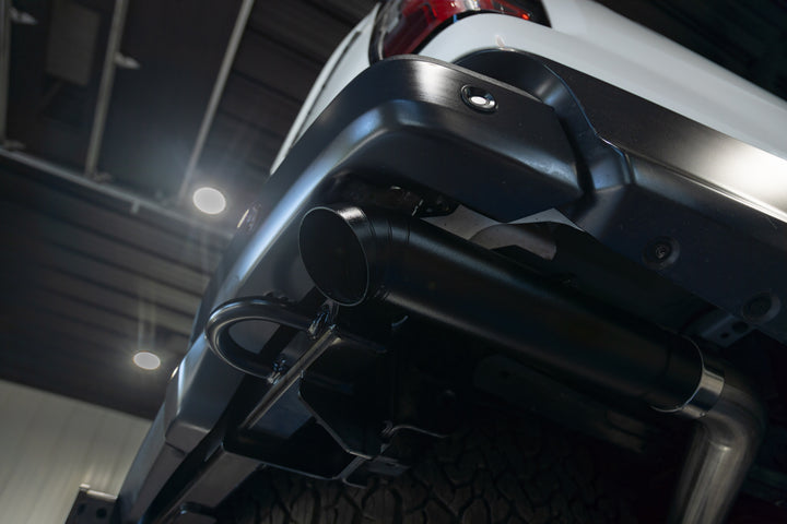 MBRP 24-Up Ford Ranger Raptor 3.0L EcoBoost, Armor BLK 3" Axle-Back Dual Rear Turn-Down S5270BLK