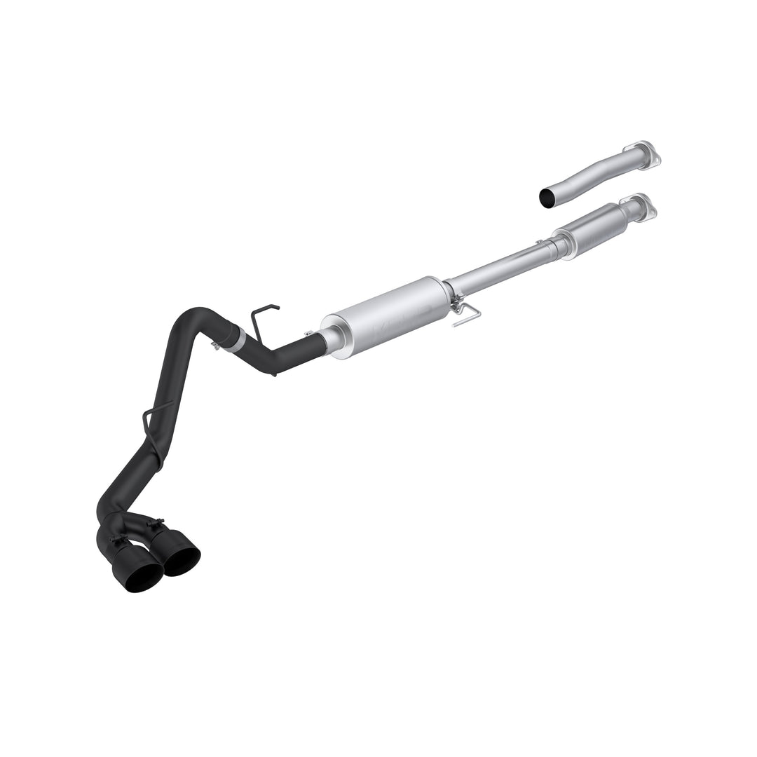MBRP 21-Up Ford F-150 2.7L/ 3.5L EcoBoost and 5.0L, Armor BLK 3" Cat-Back Single Side with Dual Outlet S5277BLK