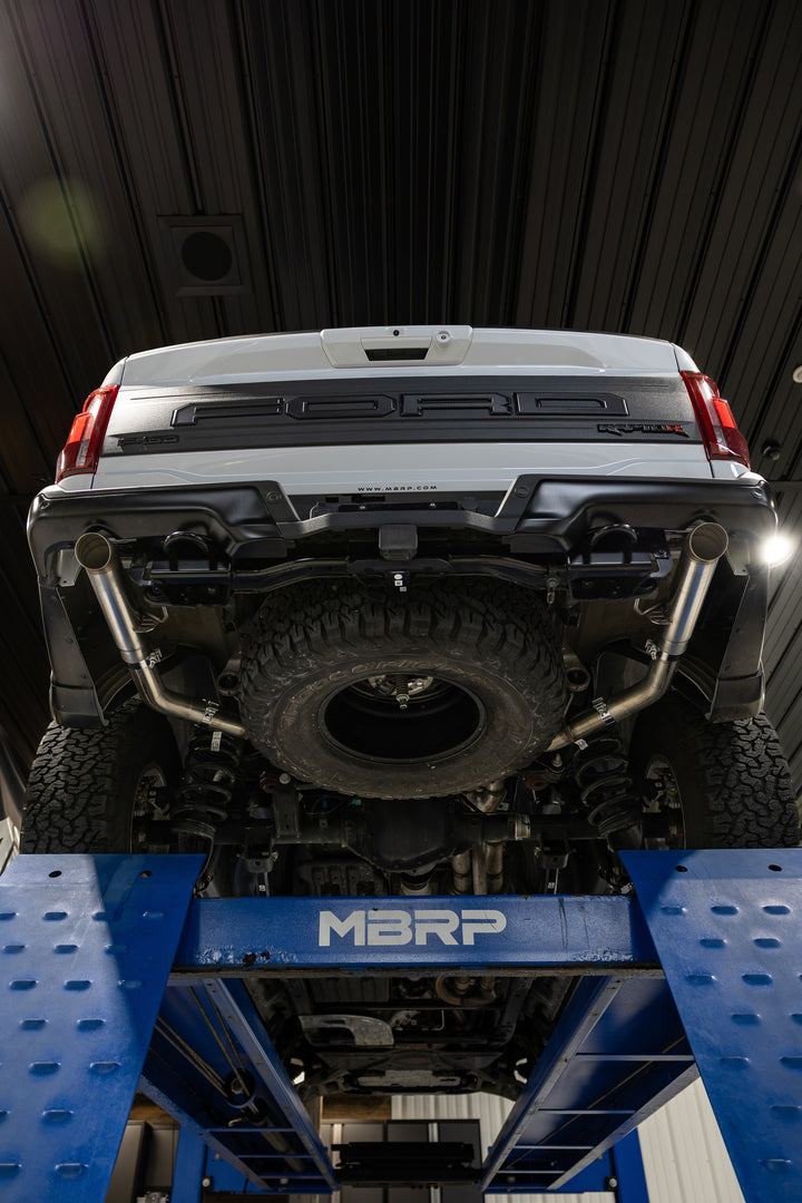 MBRP 22-Up Ford F-150 Raptor 3.5L and Raptor R 5.2L Armor Pro 3" Axle-Back Dual Split Rear Turn Down S5278304