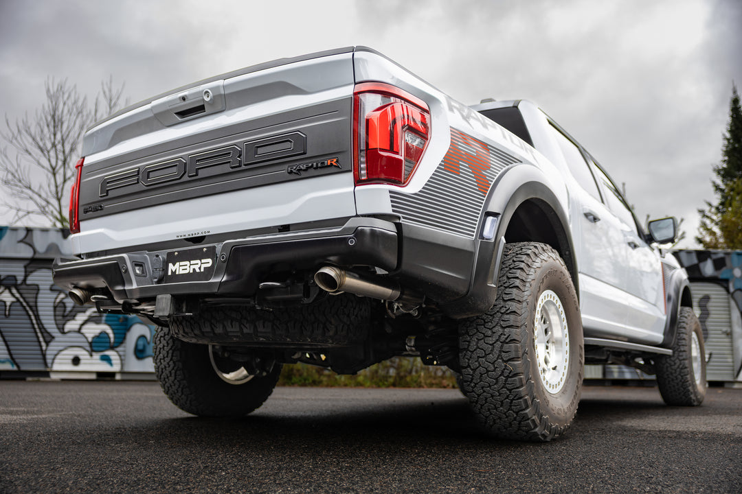 MBRP 22-Up Ford F-150 Raptor 3.5L and Raptor R 5.2L Armor Pro 3" Axle-Back Dual Split Rear Turn Down S5278304