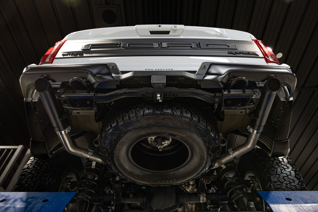 MBRP 22-Up Ford F-150 Raptor 3.5L and Raptor R 5.2L Armor BLK 3" Axle-Back Dual Split Rear Turn Down S5278BLK