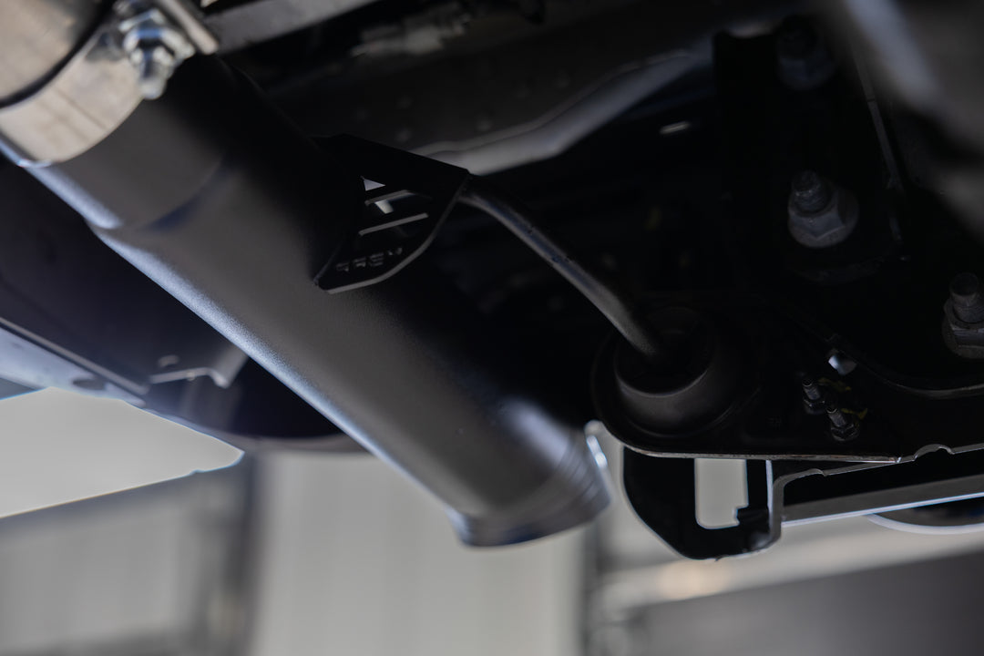 MBRP 22-Up Ford F-150 Raptor 3.5L and Raptor R 5.2L Armor BLK 3" Axle-Back Dual Split Rear Turn Down S5278BLK