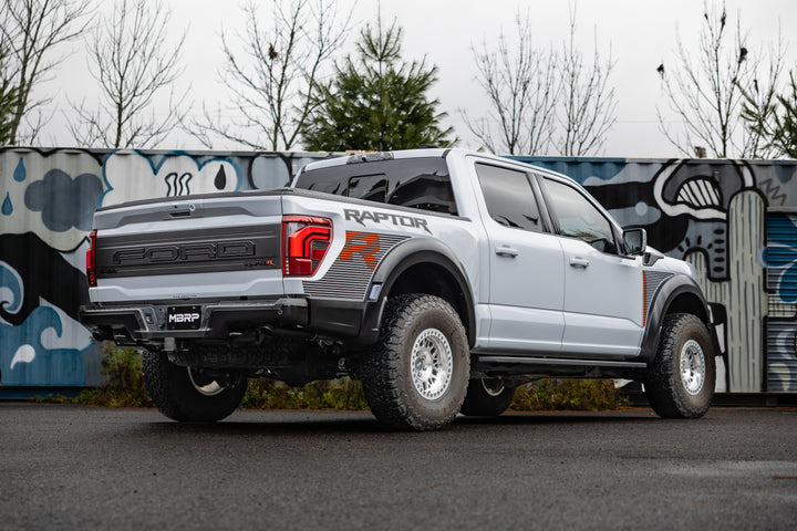 MBRP 22-Up Ford F-150 Raptor 3.5L and Raptor R 5.2L Armor BLK 3" Axle-Back Dual Split Rear Turn Down S5278BLK