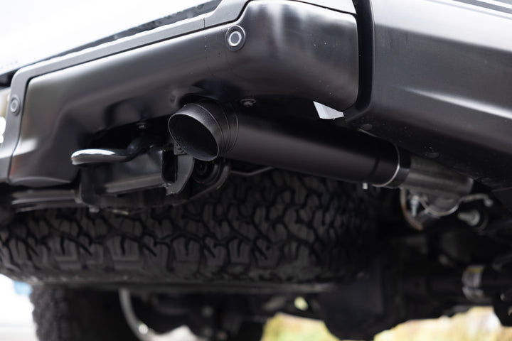MBRP 22-Up Ford F-150 Raptor 3.5L and Raptor R 5.2L Armor BLK 3" Axle-Back Dual Split Rear Turn Down S5278BLK